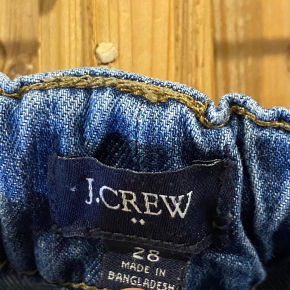 J. CREW Cropped Straight Leg Denim Drawstring Pants Size 28 - Picture 7 of 10